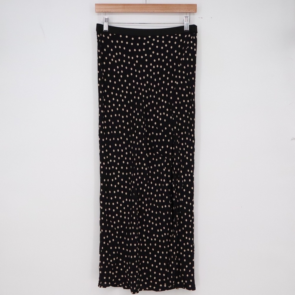 Sanctuary Skirt Womens M Maxi Polka Dot Black Cream Lightweight Excellent
